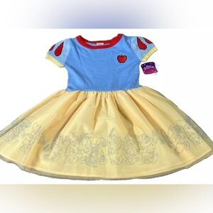 Snow White & the Seven Dwarfs Cosplay Costume Dress Blue/Yellow Girls Medium New